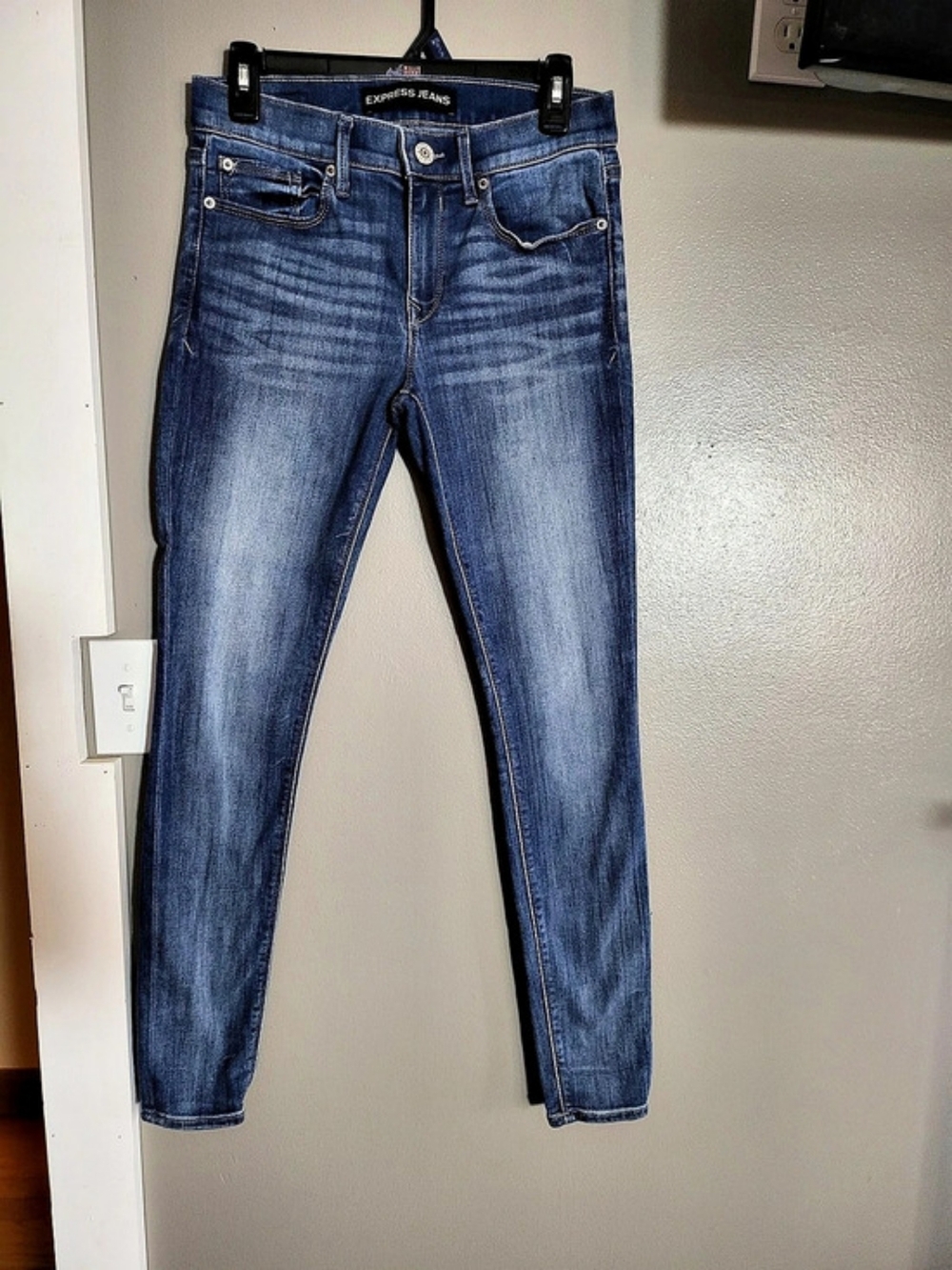 Express.Legging Skinny Jeans in Blue Size 4R Like New